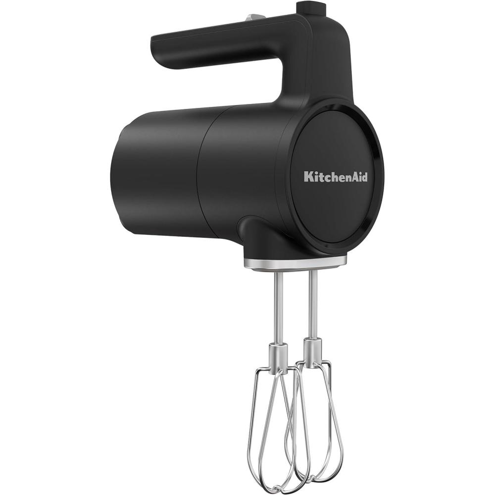 imageKitchenAid Go Cordless Hand Mixer  battery sold separately KHMR700 Porcelain WhiteBlack Matte