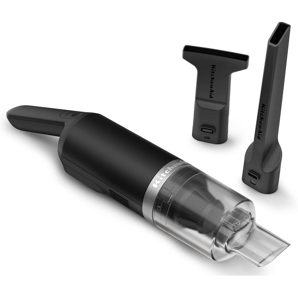 imageKitchenAid Go Cordless Kitchen Vacuum  Battery Sold Separately KKVR100 Porcelain WhiteBlack Matte