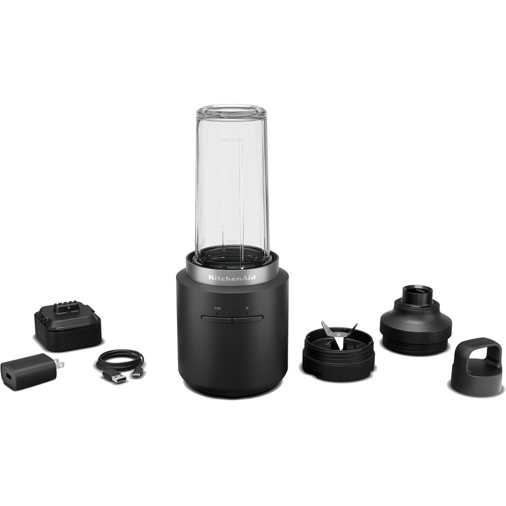 imageKitchenAid Go Cordless Personal Blender  battery included KSBR256 Black MattePersonal Blender
