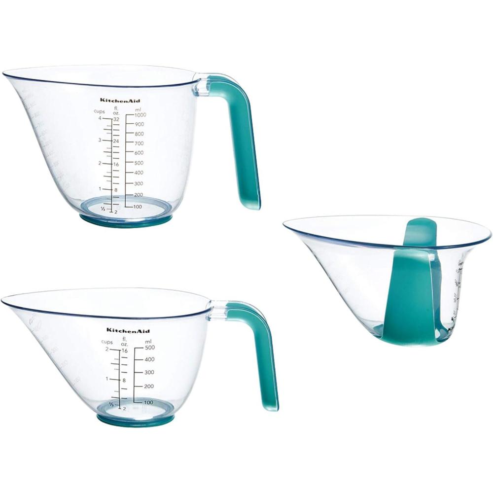 imageKitchenAid KQ298OSOBA Gourmet Set of 3 Measuring Jugs OnyxAqua Sky