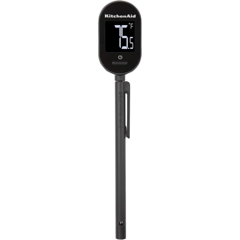 imageKitchenAid KQ910 Backlit Instant Read Digital Food Kitchen Grill Thermometer Meat and Cooking Wireless Thermometerer Black