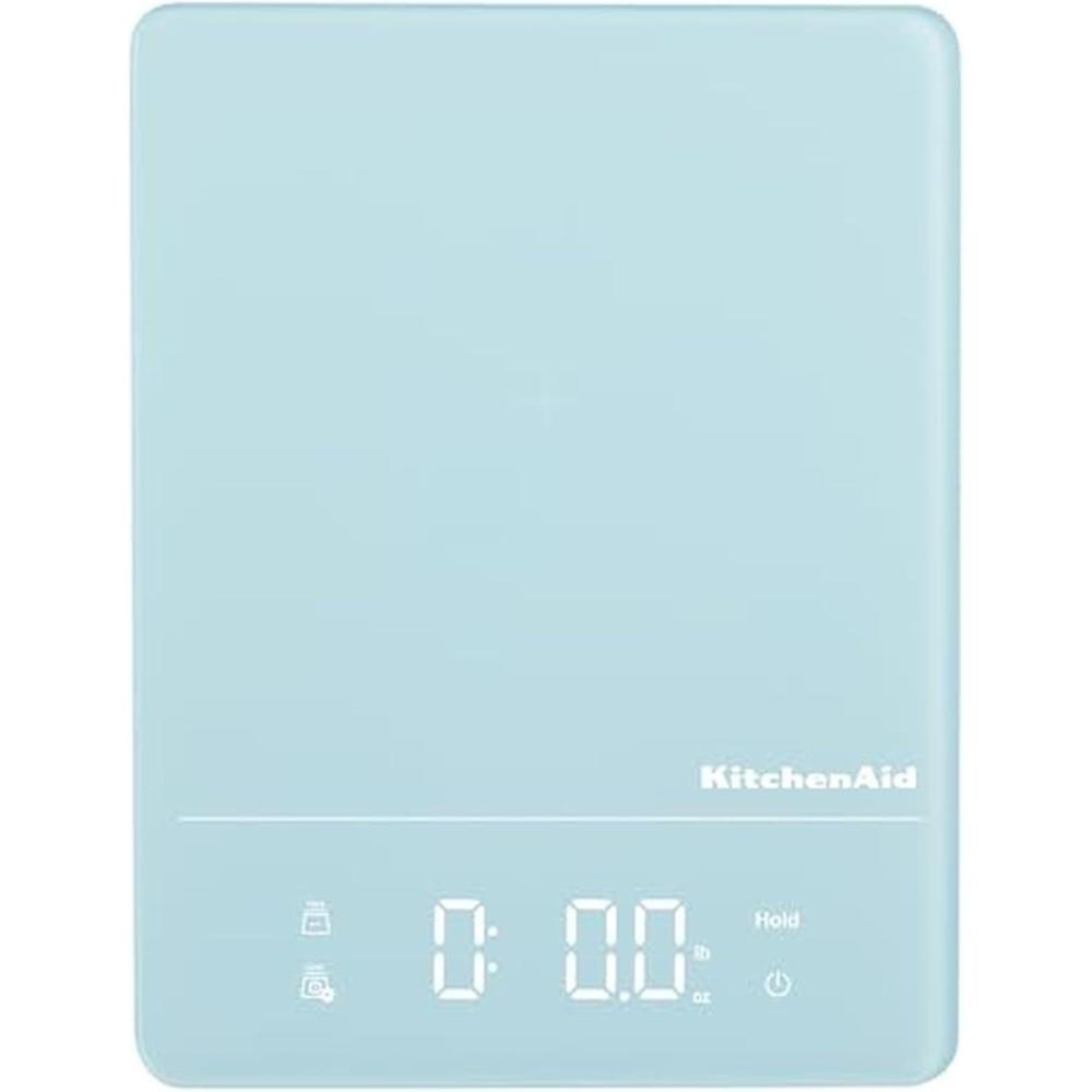imageKitchenAid KQ913 Digital Waterproof IPx7 Kitchen and Food Scale LED readout 11 Pound Max Capacity WhiteMineral Water