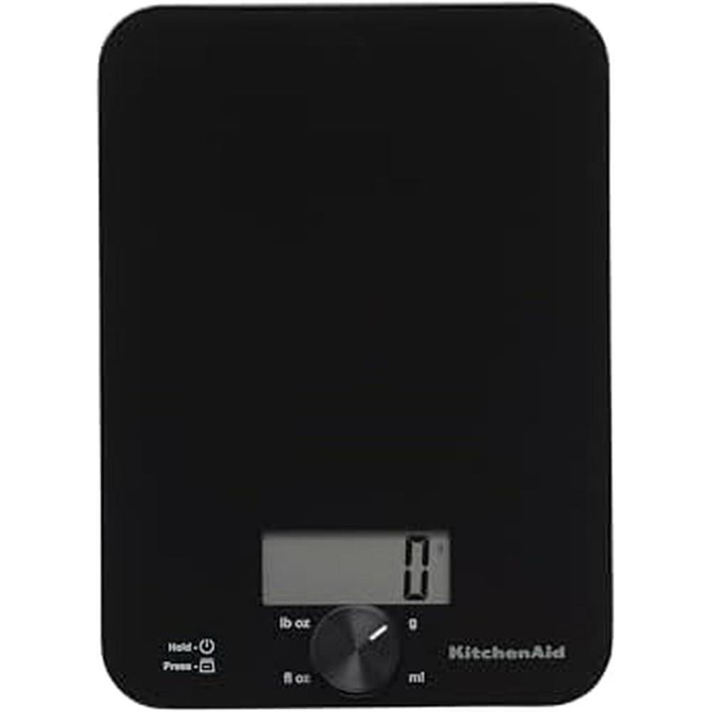 imageKitchenAid KQ914WH Glass Surface 11 Pound Capacity Digital Kitchen and Food Scale Scale for Food Ounces and Grams Dry and Liquid Ingredients WhiteBlack