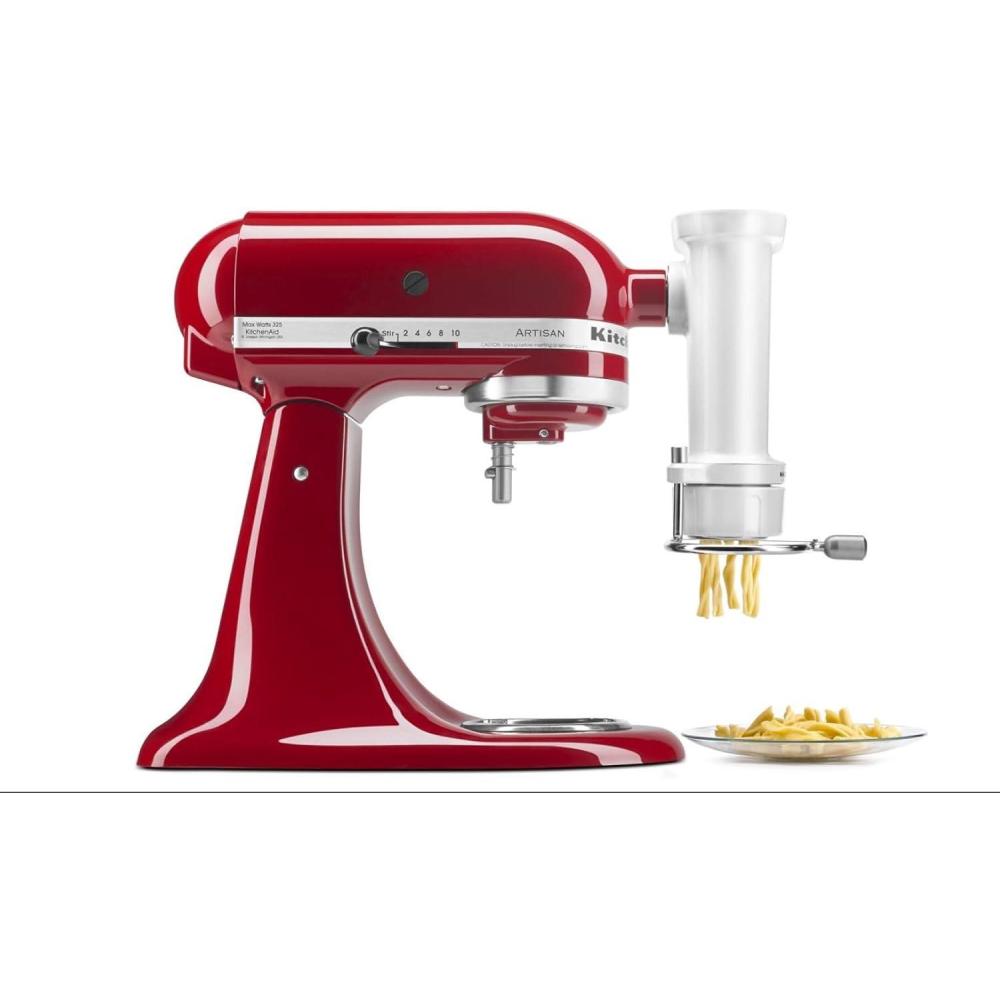 imageKitchenAid Ksmpexta Gourmet Pasta Press Attachment with 6 Interchangeable Pasta Plates WhitePasta Press