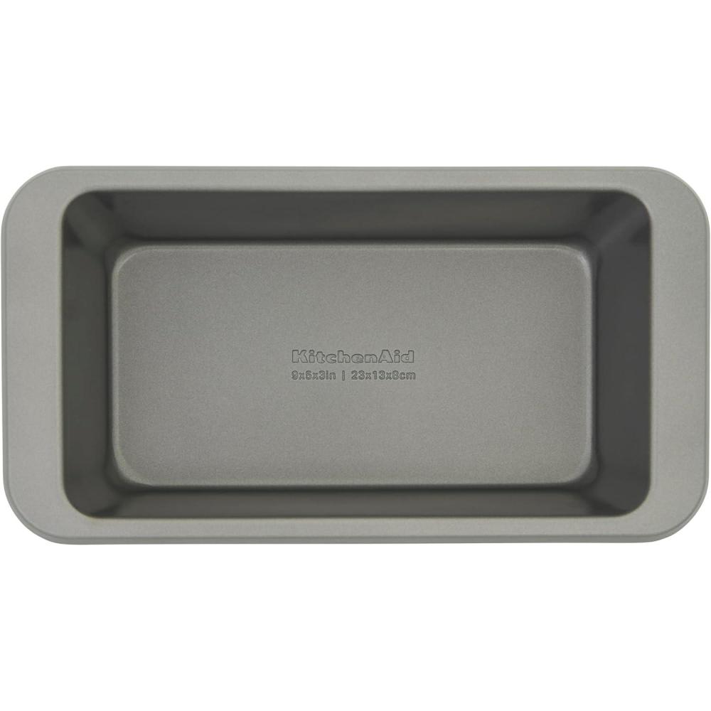 imageKitchenAid Nonstick Swiss Engineered Aluminized Steel Loaf Pan Dishwasher Safe 9 x 5 Inch Mineral WaterContour Silver