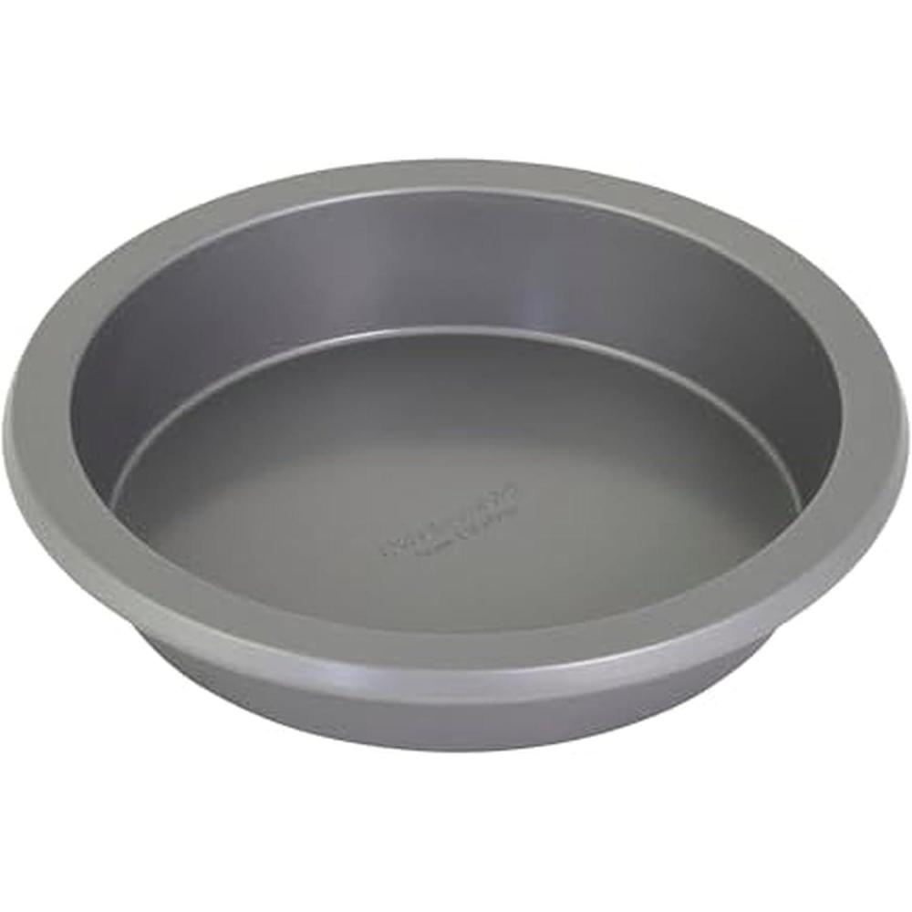 imageKitchenAid Nonstick Swiss Engineered Aluminized Steel Round Cake Pan Dishwasher Safe 9 Inch Mineral WaterContour Silver