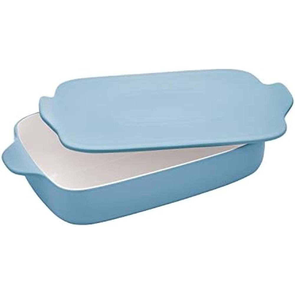 imageKitchenAid Rectangular Baker with Lid Vitrified Stoneware 9in 13in 25in Blue VelvetBlue Velvet