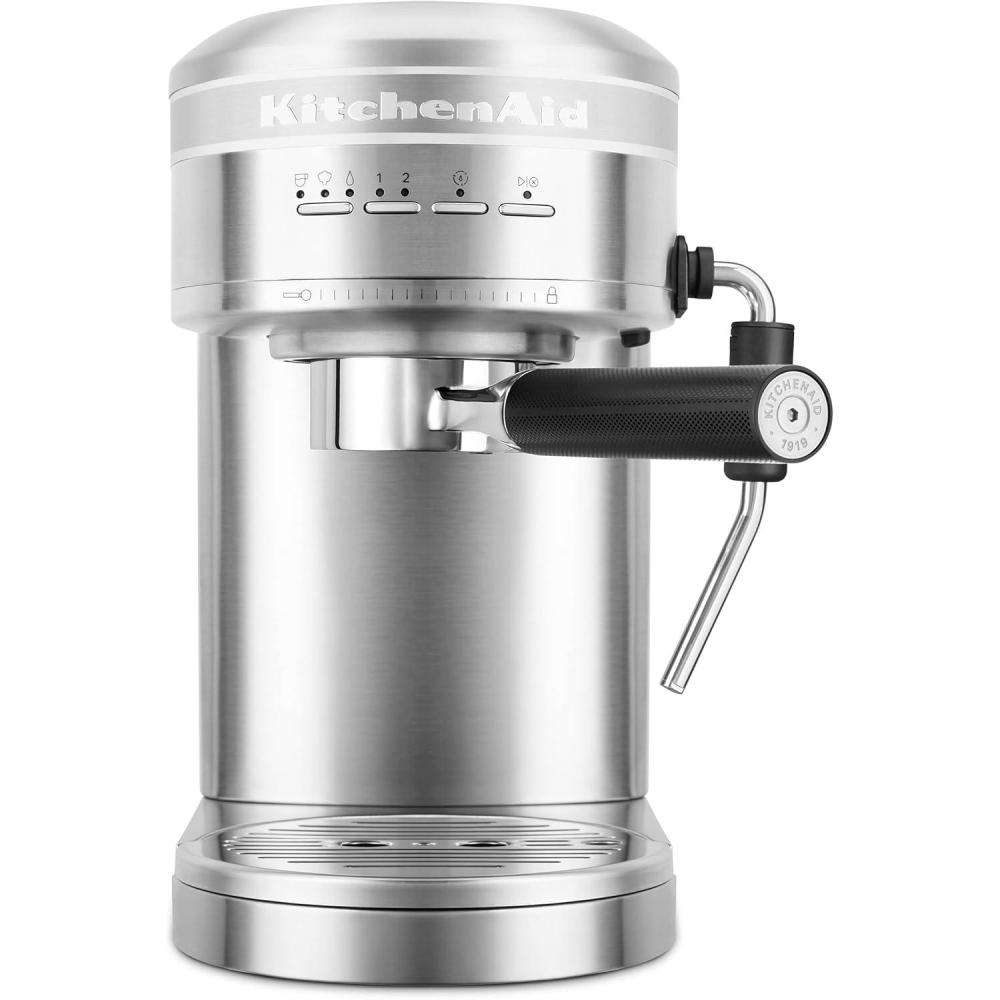 imageKitchenAid SemiAutomatic Espresso Machine and Automatic Milk Frother Attachment  KES6404Brushed Stainless Steel