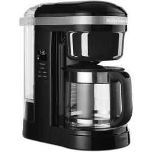 KitchenAid 12 Cup Drip Coffee Maker with Spiral Showerhead and Programmable Warming Plate – KCM1209, Onyx Black(Onyx Black)