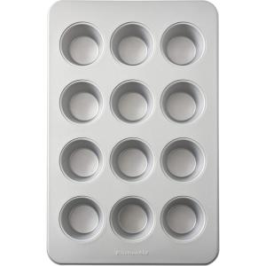 KitchenAid 12-Cup Nonstick Aluminized Steel Muffin Pan, Pistachio(Silver)