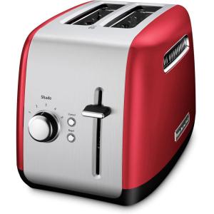 KitchenAid 2 Slice Manual Lift Toaster – KMT2115OB, Onyx Black(Empire Red)
