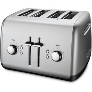 KitchenAid 4 Slice Manual Lift Toaster KMT4115CU, Contour Silver