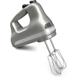 KitchenAid 5-Speed Ultra Power Hand Mixer – KHM512, Velvet Blue(Contour Silver)