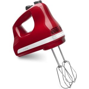 KitchenAid 5-Speed Ultra Power Hand Mixer – KHM512, Velvet Blue(Empire Red)