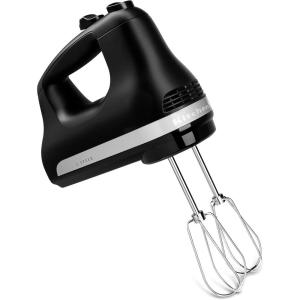 KitchenAid 5-Speed Ultra Power Hand Mixer – KHM512, Velvet Blue(Matte Black)