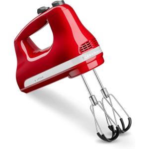 KitchenAid 6 Speed Hand Mixer with Flex Edge Beaters – KHM6118(Empire Red)
