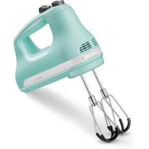 KitchenAid 6 Speed Hand Mixer with Flex Edge Beaters – KHM6118(Ice Blue)