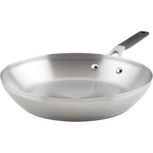 KitchenAid 71025 Stainless Steel Frying Pan/Skillet, 12 Inch – Brushed Stainless Steel
