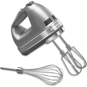 KitchenAid 7-Speed Hand Mixer – KHM7210 – Onyx Black(Contour Silver)