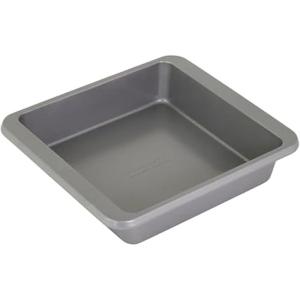KitchenAid 9in Nonstick Aluminized Steel Square Cake Pan, Mineral Water(Contour Silver)