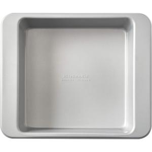KitchenAid 9in Nonstick Aluminized Steel Square Cake Pan, Mineral Water(Silver)