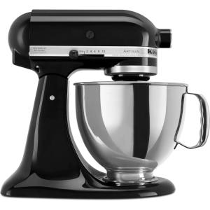 KitchenAid Artisan Series 5 Quart Tilt Head Stand Mixer with Pouring Shield KSM150PS, Lavender Cream(Onyx Black)