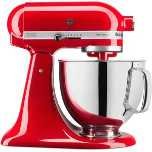 KitchenAid Artisan Series 5 Quart Tilt Head Stand Mixer with Pouring Shield KSM150PS, Lavender Cream(Passion Red)