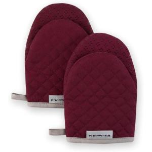 KitchenAid Asteroid Mini Oven Mitt Set, 5.5″x8″, Dried Rose, 2 Piece(Boysenberry Purple)