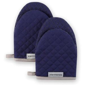 KitchenAid Asteroid Mini Oven Mitt Set, 5.5″x8″, Dried Rose, 2 Piece(Cobalt Blue)