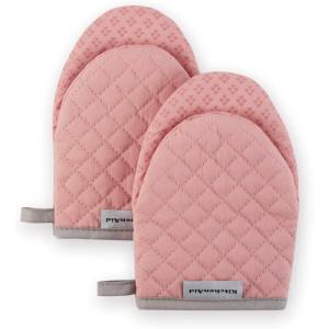 KitchenAid Asteroid Mini Oven Mitt Set, 5.5″x8″, Dried Rose, 2 Piece(Dried Rose)