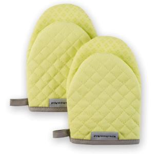 KitchenAid Asteroid Mini Oven Mitt Set, 5.5″x8″, Dried Rose, 2 Piece(Kyoto Glow Yellow)