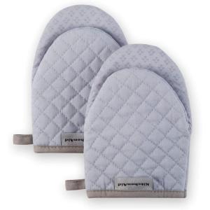 KitchenAid Asteroid Mini Oven Mitt Set, 5.5″x8″, Dried Rose, 2 Piece(Lavender Cream)