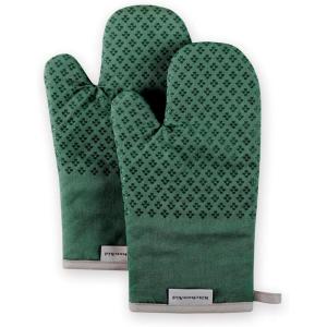 KitchenAid Asteroid Oven Mitt Set, 7″x12.5″, Aqua Sky, 2 Piece(Dark Green)