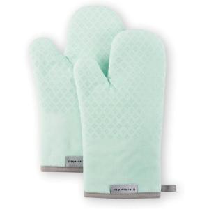 KitchenAid Asteroid Oven Mitt Set, 7″x12.5″, Aqua Sky, 2 Piece(Mineral Water Aqua)