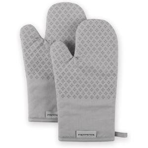 KitchenAid Asteroid Oven Mitt Set, 7″x12.5″, Dried Rose, 2 Piece(Gray)