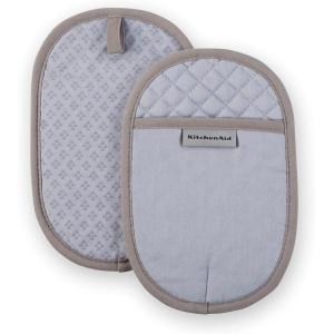 KitchenAid Asteroid Pot Holder 2-Pack Set, Dried Rose, 6.5″x10″(Lavender Cream)