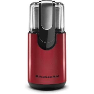 KitchenAid BCG111OB Blade Coffee Grinder, 4 oz, Onyx Black(Empire Red)