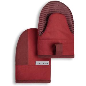 KitchenAid Beacon Two-Tone Non-Slip Mini Oven Mitt Set, Blue Velvet/Blue Heaven, 5.5″x8″, 2 Piece(Smoked Paprika)