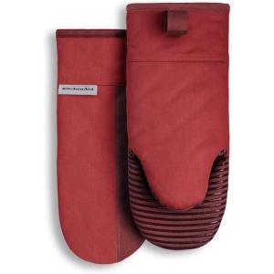 KitchenAid Beacon Two-Tone Non-Slip Oven Mitt Set, Aqua Sky, 5.75″x13″, 2 Piece(Smoked Paprika)
