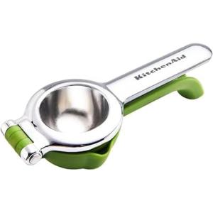 KitchenAid Citrus Juice Press Squeezer for Lemons and Limes with Seed Catcher and Pour Spout, 8 Inch(Lime)