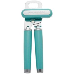 KitchenAid Classic Multifunction Can Opener and Bottle Opener Easy to Use, Razor Sharp Stainless Steel Cutting Wheel, Soft Ergonomic Handles, Lavendar Cream(Aqua Sky)