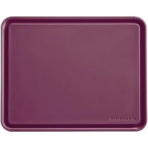 KitchenAid Classic Plastic Cutting Board with Perimeter Trench and Non Slip Edges, Dishwasher Safe, 11 x 14 inch, Ink Blue(Beetroot)