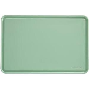 KitchenAid Classic Plastic Cutting Board with Perimeter Trench and Non Slip Edges, Dishwasher Safe, 8 x 10 inch, Ink Blue(Green)