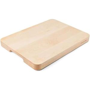 KitchenAid Classic Rubberwood Cutting Board with Perimeter Trench, Reversible Chopping Board, 11-inch x 14-Inch, Natural(15.8″L x 12″W)