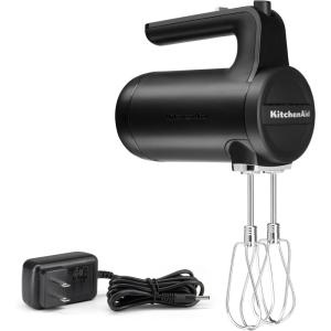 KitchenAid Cordless 7 Speed Hand Mixer – KHMB732VB, Blue Velvet(Black Matte)