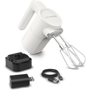 KitchenAid Go Cordless Hand Mixer – battery included, KHMR762, Porcelain White(Porcelain White)