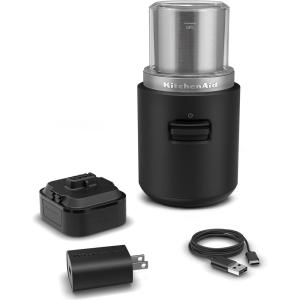 KitchenAid Go™ Cordless Personal Blender – battery included, KSBR256, Black Matte(Blade Grinder)
