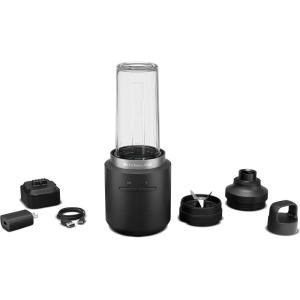 KitchenAid Go™ Cordless Personal Blender – battery included, KSBR256, Black Matte(Personal Blender)