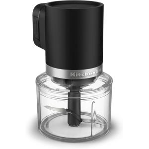 KitchenAid Go Cordless Top Down Chopper – battery included, KTCR351, Black Matte