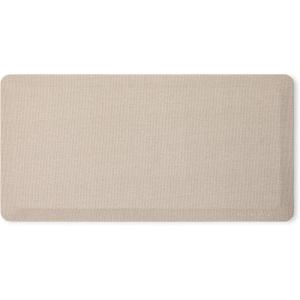 KitchenAid Gourmet Series Kitchen Comfort Gel Mat, Solid Basketweave, Ink Blue, 20″x39″(Milkshake Tan)
